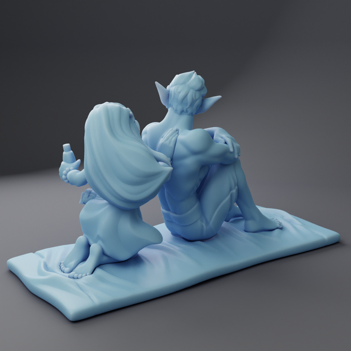 Bernadette und Ascii Strandtuch Diorama