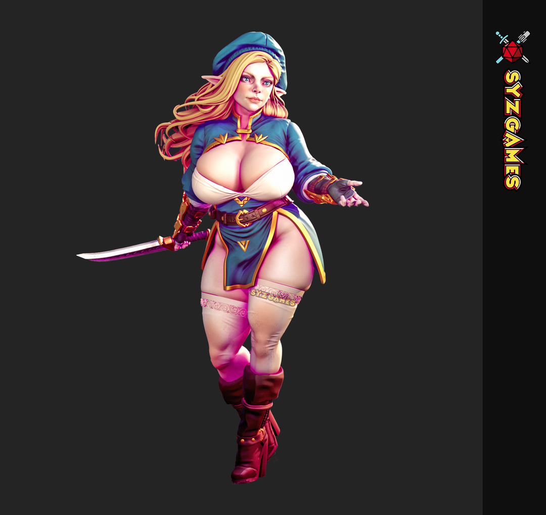 Elbereth Elf Scout Pinup Miniature NSFW Resin Miniature SYZGames