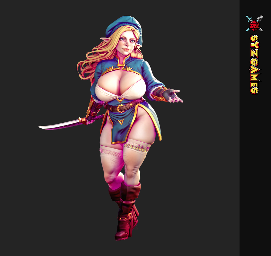 Elbereth Elf Scout Pinup Miniature NSFW Resin Miniature SYZGames