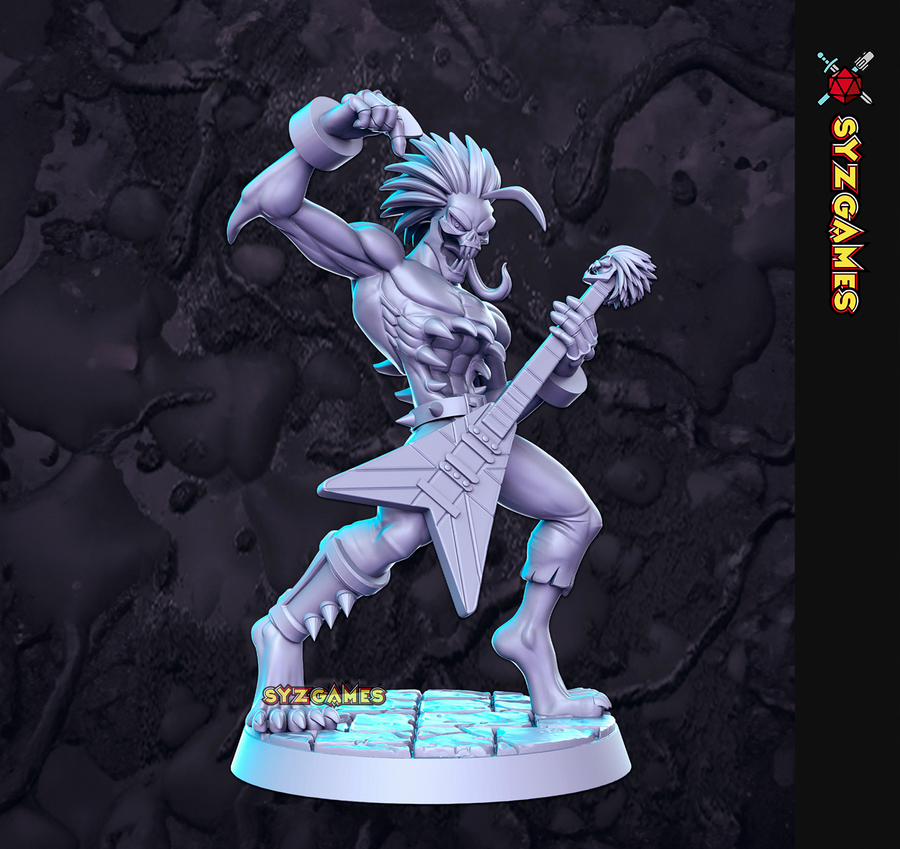 Lord Raptor Resin Miniature Undead Bard DnD Figure Pathfinder TTRPG