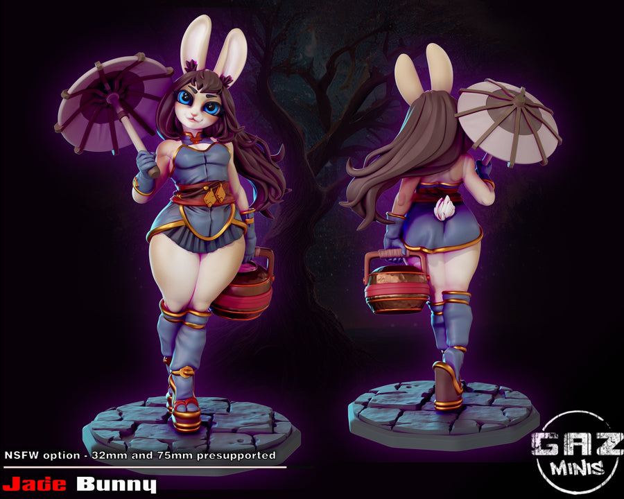 Jade Bunny Girl Pinup miniature NSFW Resin miniature