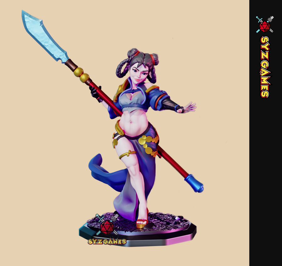 Seong Xiaoyu Warrior Pinup Miniature DnD Resin Miniature NSFW TTRPG