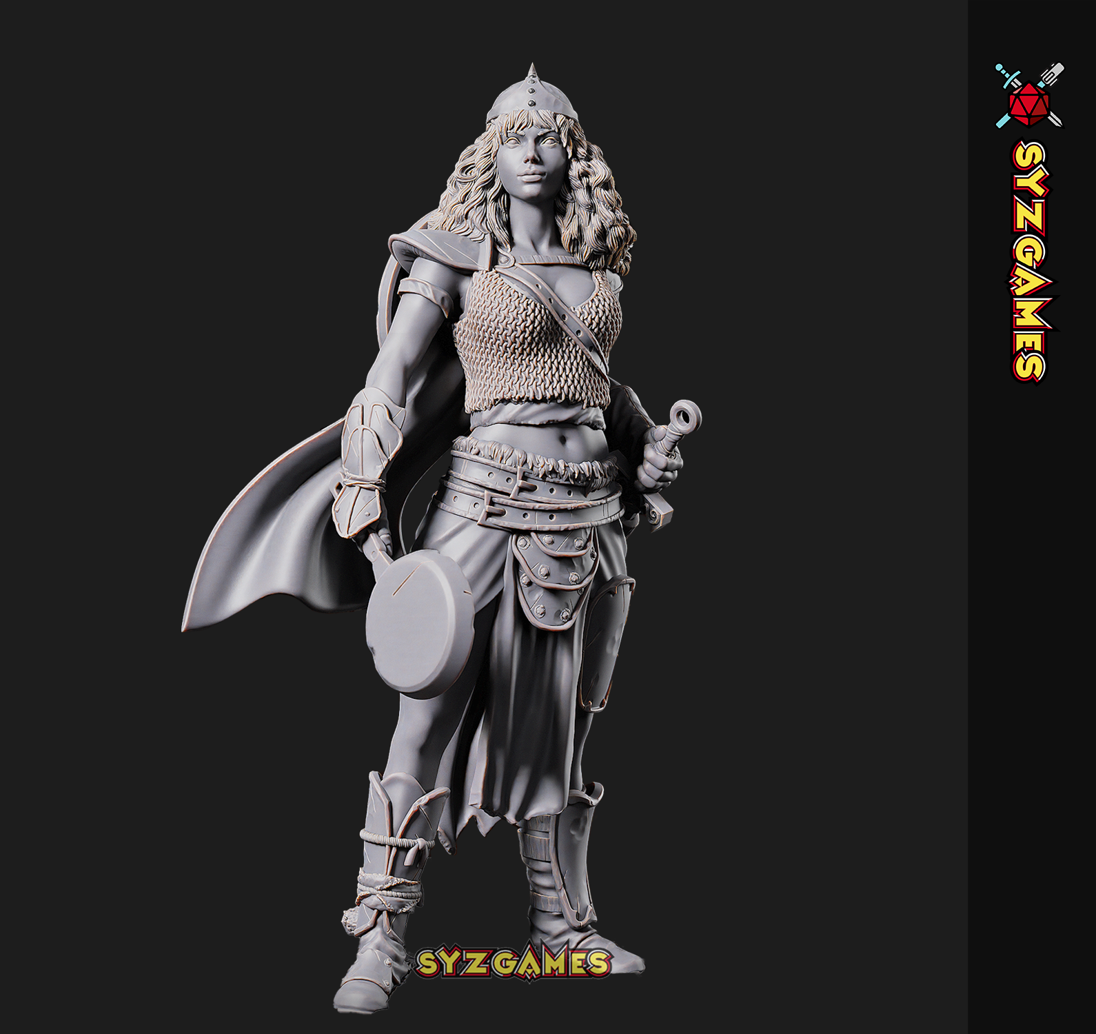 Ghost (Female)-Dragonblade-3D Printed Resin RPG/DnD/Dragonlance Miniature