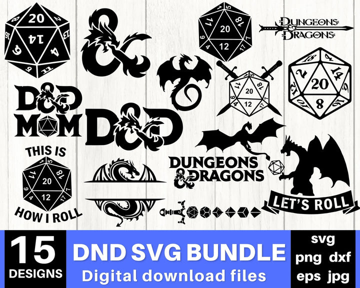DnD SVG Bundle, Digital Download