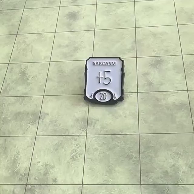 Dungeon Sarcasm +5 Badge Enamel Pin Broach