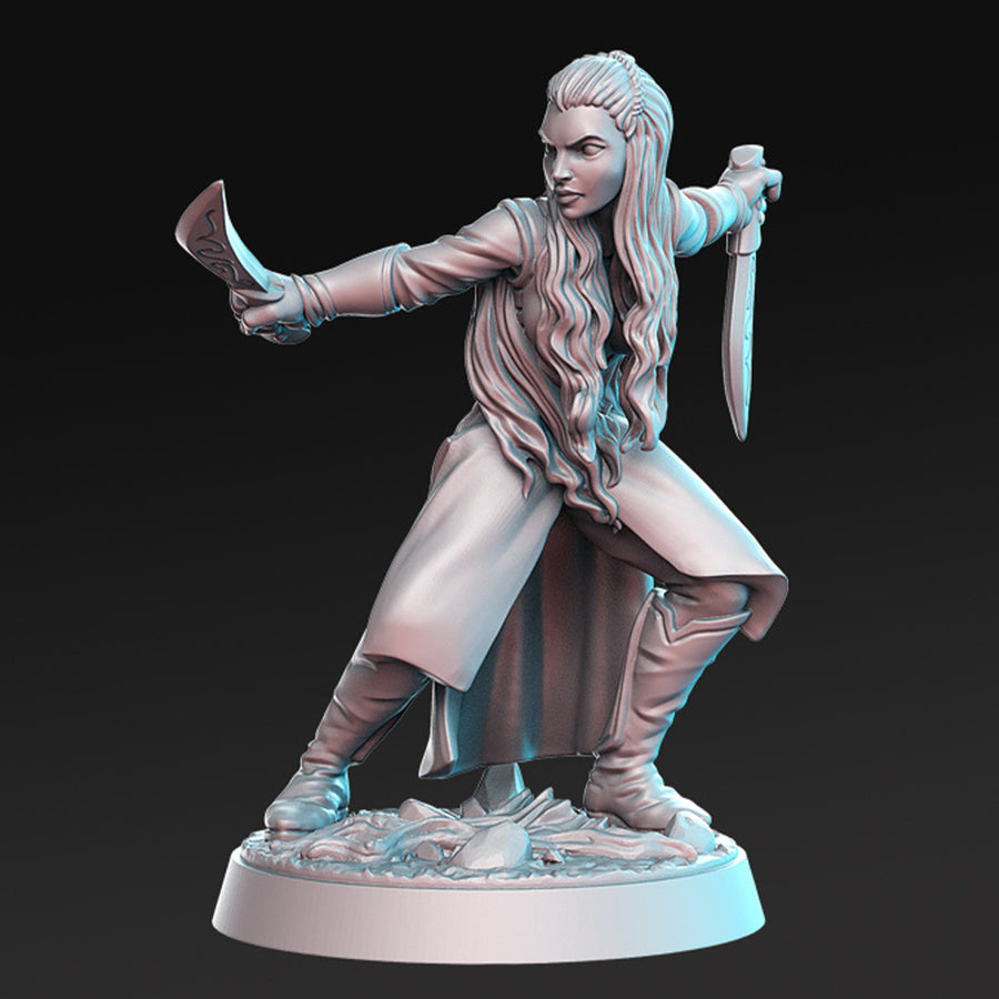 Aurielle Elf Warrior Fantasy Minis DnD Warhammer Roleplaying D&D LOTR