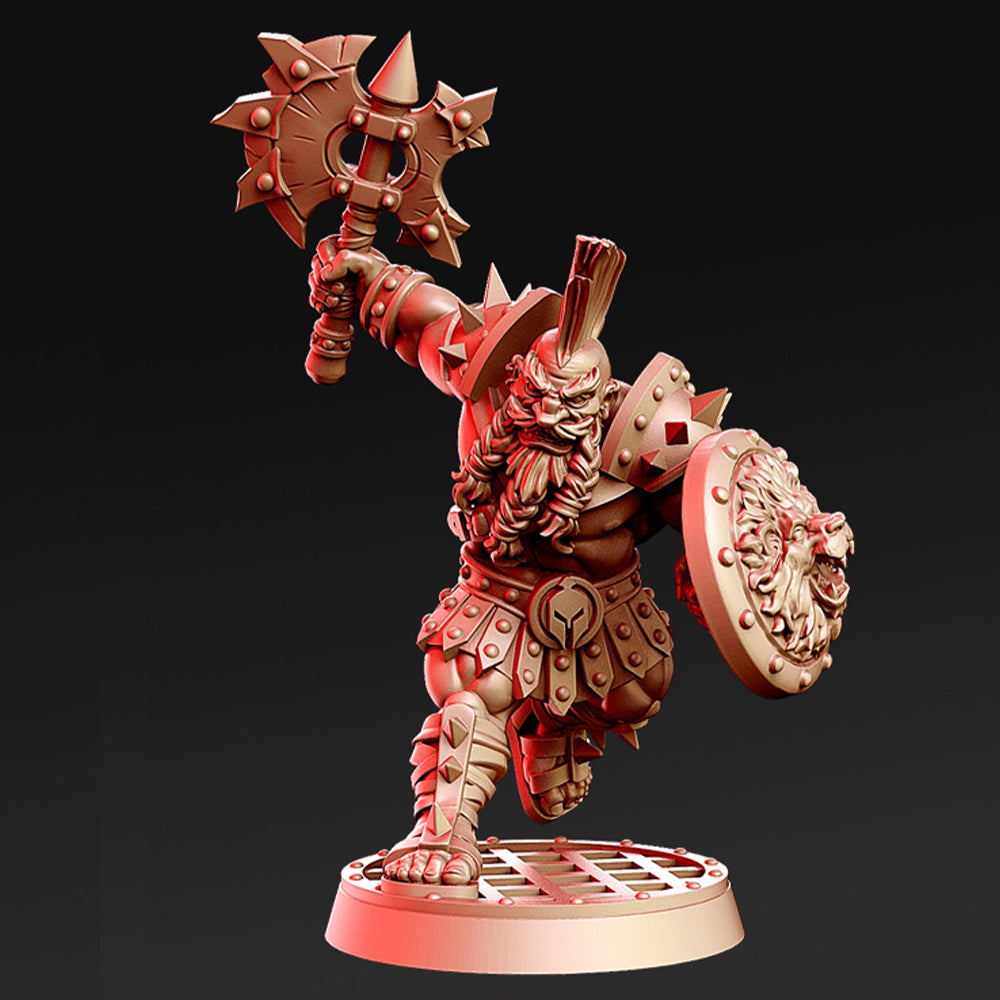 Arratos Dwarf Gladiator Fantasy Minis DnD Warhammer Roleplaying RPG