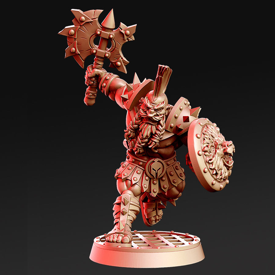 Arratos Dwarf Gladiator Fantasy Minis DnD Warhammer Roleplaying RPG