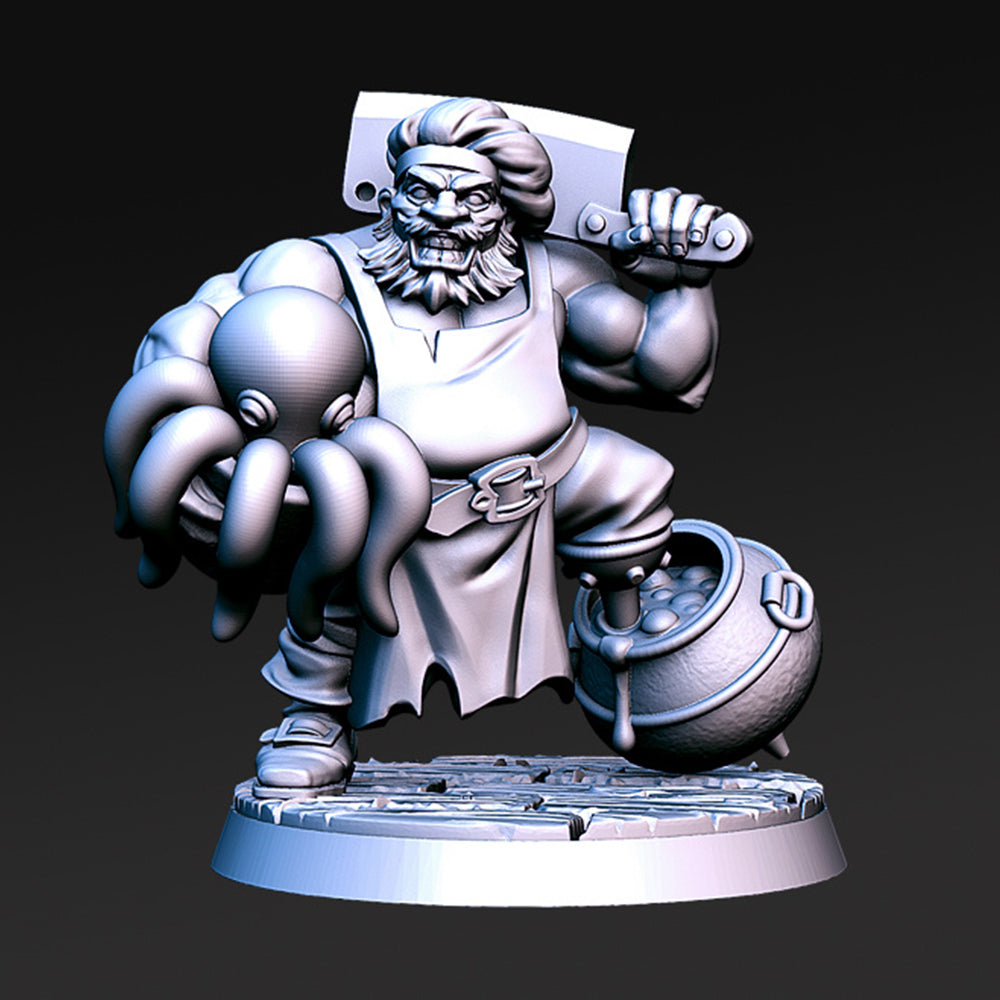 Badolff Dwarf Chef Fantasy Minis DnD Warhammer Roleplaying D&D