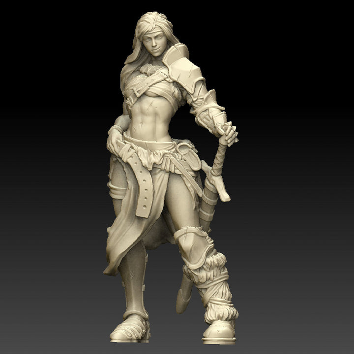 Barbarian Female Fantasy Minis DnD Warhammer Roleplaying