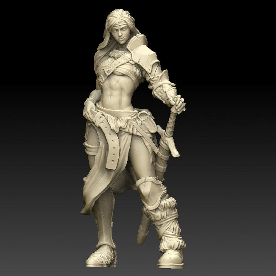 Barbarian Female Fantasy Minis DnD Warhammer Roleplaying
