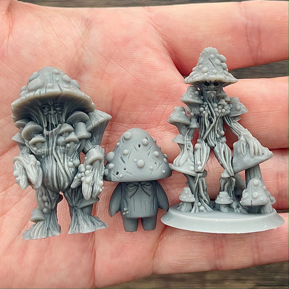 Mushroom Folks - 3 Units Fantasy Minis DnD Warhammer Roleplaying