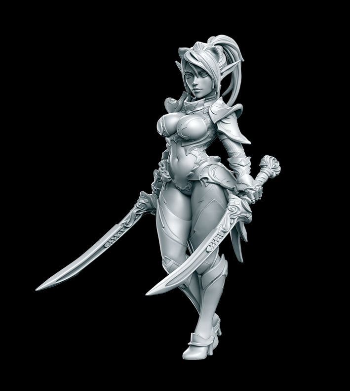 3D Printable Valkyrie Miniature Supported- Pose C - 3D Printable 3D print  model by Lost World Miniatures