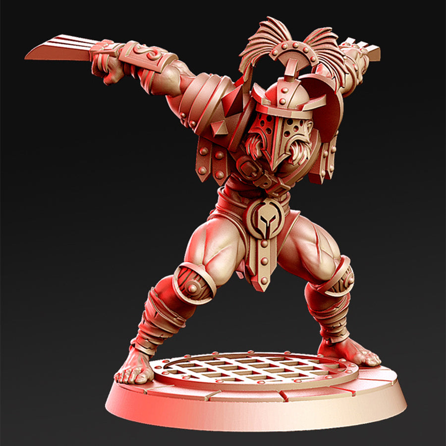 Wolverios Berserker Gladiator Fantasy Minis DnD Warhammer Roleplaying  RPG D&D