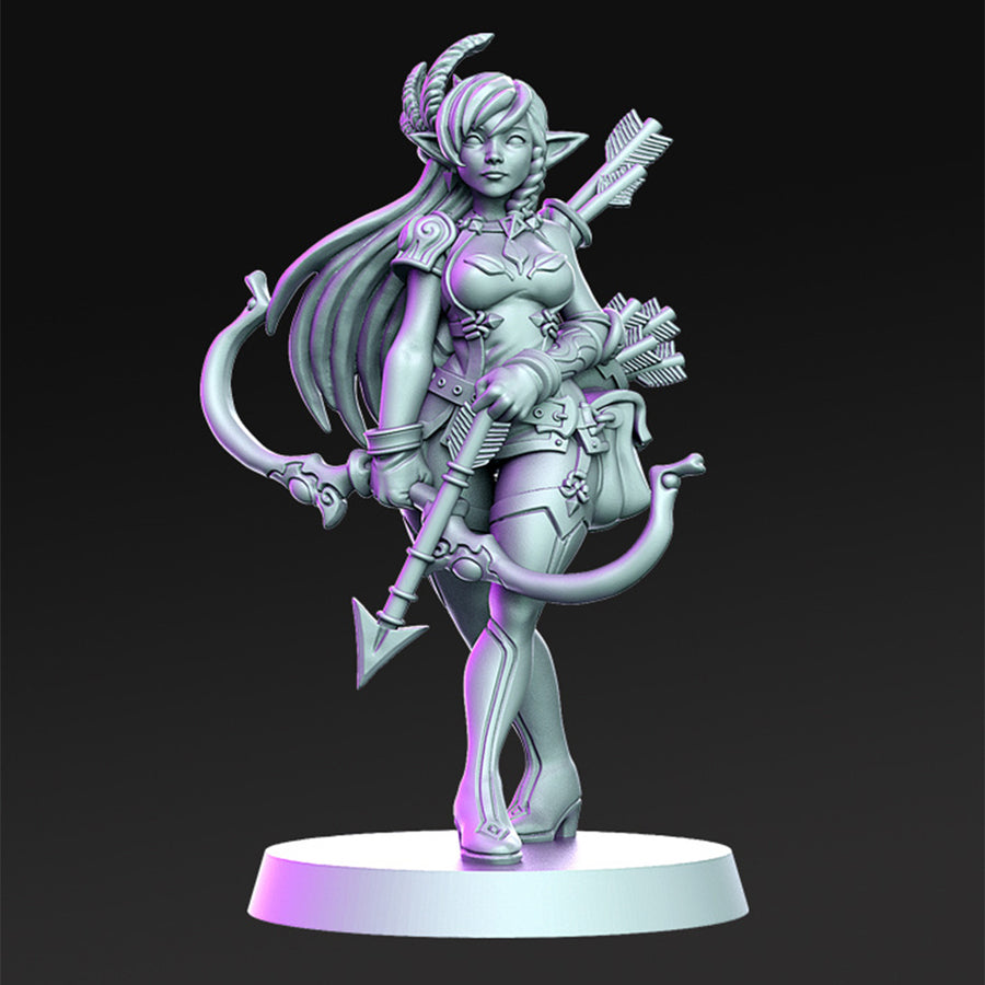 Elaina Elf Archer Fantasy Minis DnD Warhammer Roleplaying RPG Pinup