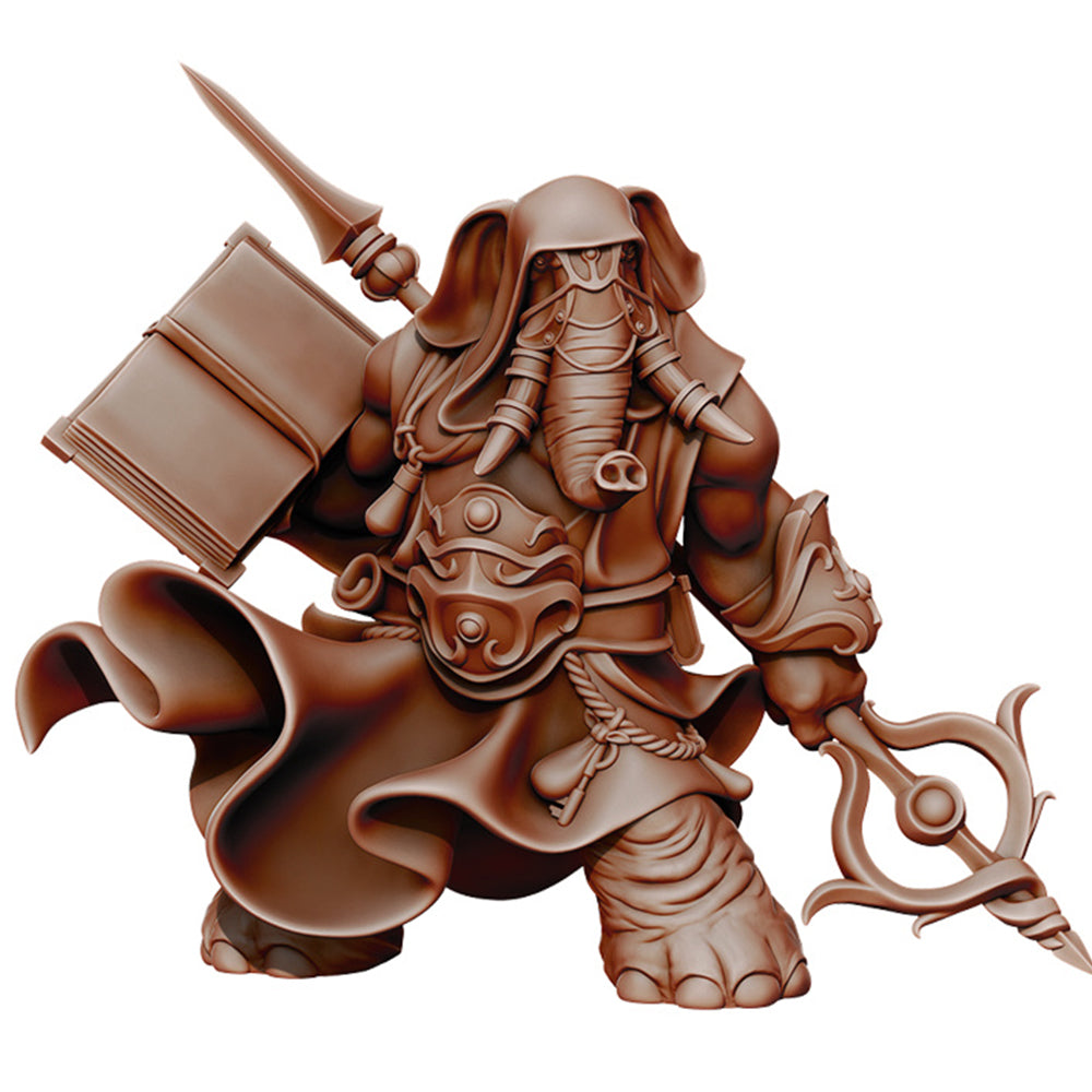 Elephantfolk Loxodon Prophet Fantasy Minis DnD Warhammer Roleplaying