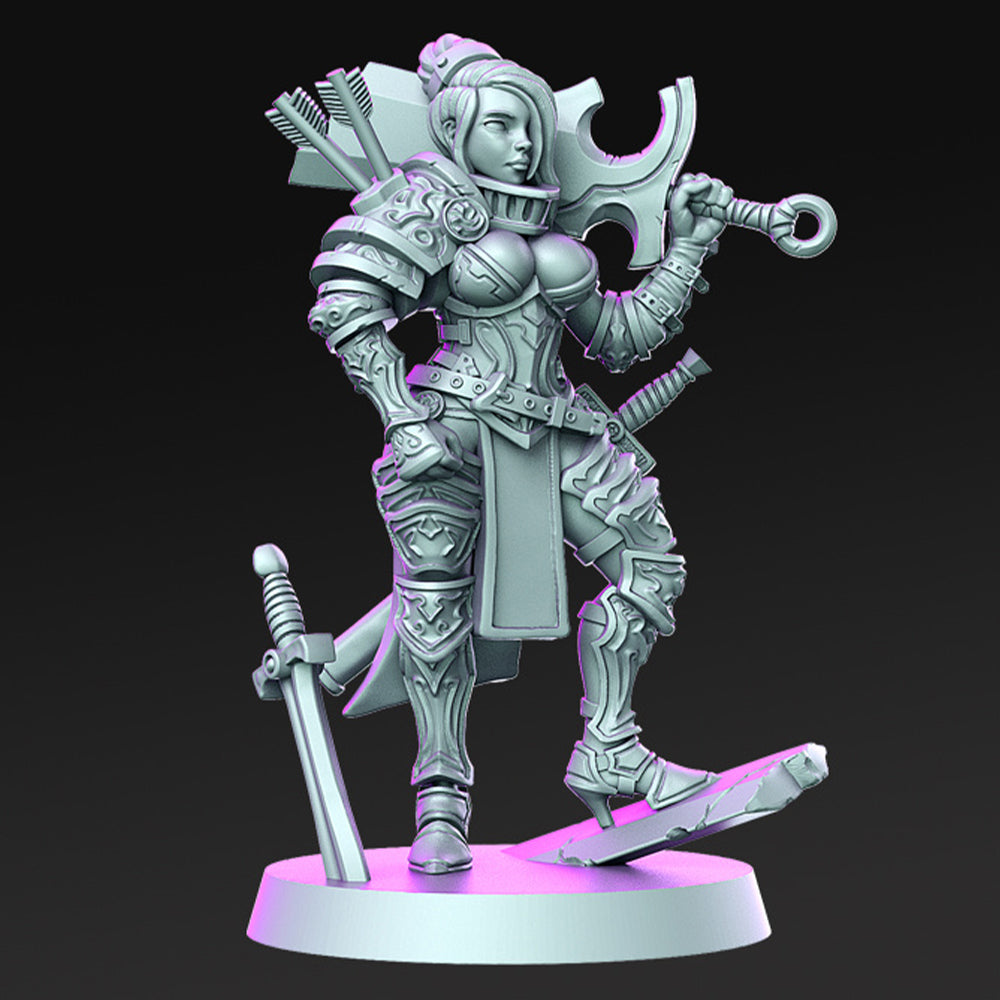 Rose Female Soldier Fantasy Minis DnD Warhammer Roleplaying RPG Pinup