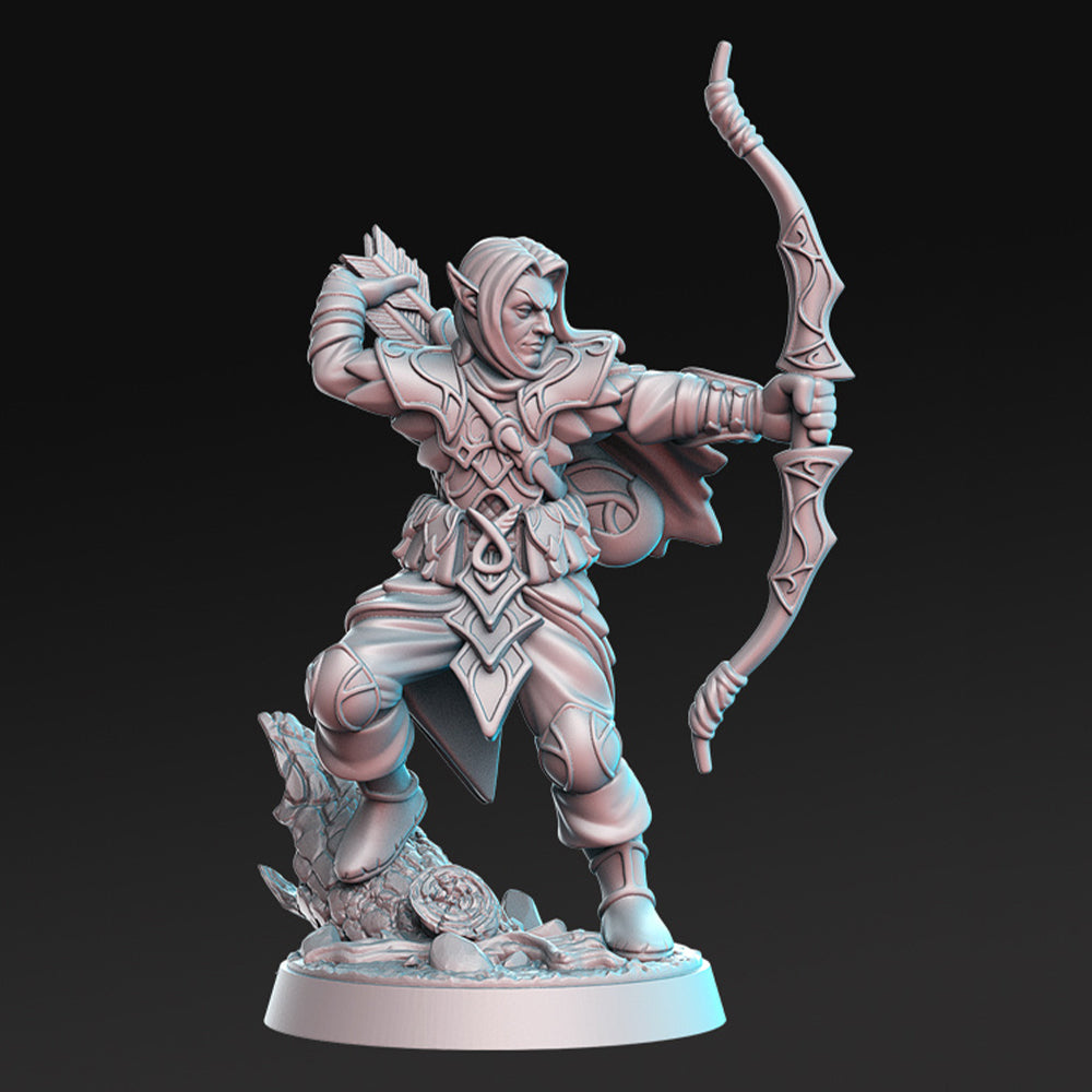 Turandur High Elf Archer Fantasy Minis DnD Warhammer Roleplaying RPG D&D