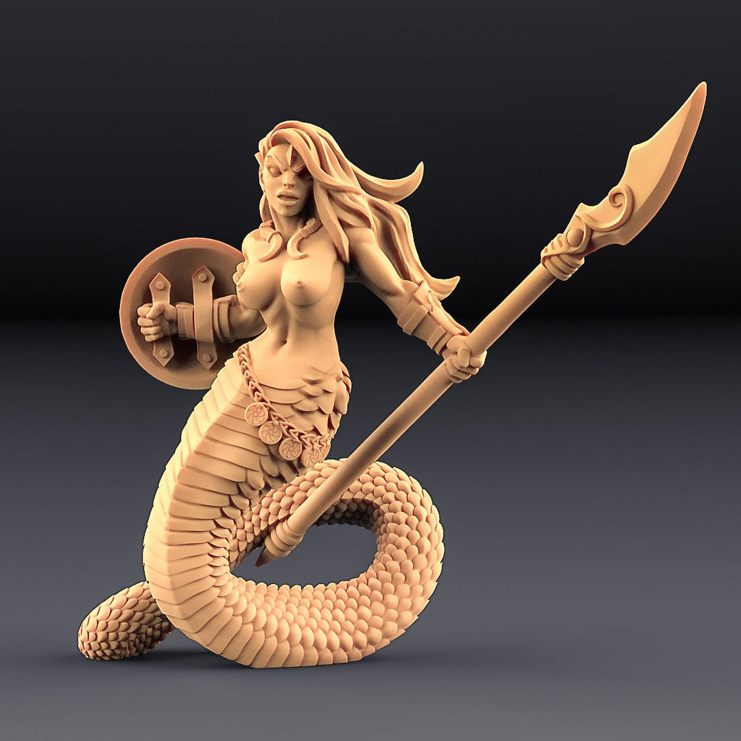 Snakewoman  Guards | AMAZONS | 32mm or 28mm Fantasy Miniature | D&D| Tabletop Game | RPG | Artisan Guild