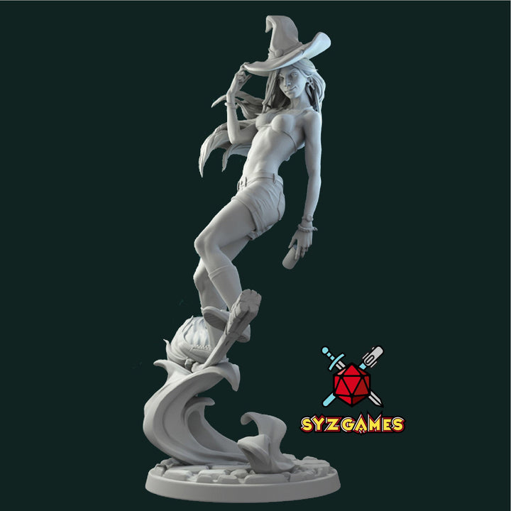Anita Young Witch - 75mm Pinup Aarakocra Harpy Fantasy Minis DnD Warhammer Roleplaying