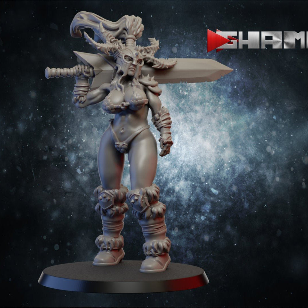 Barbarian Lady Pinup Fantasy Minis DnD Warhammer Roleplaying  RPG D&D