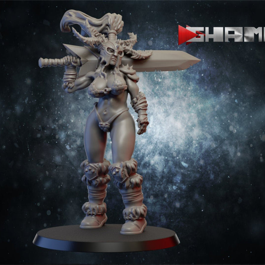 Barbarian Lady Pinup Fantasy Minis DnD Warhammer Roleplaying  RPG D&D