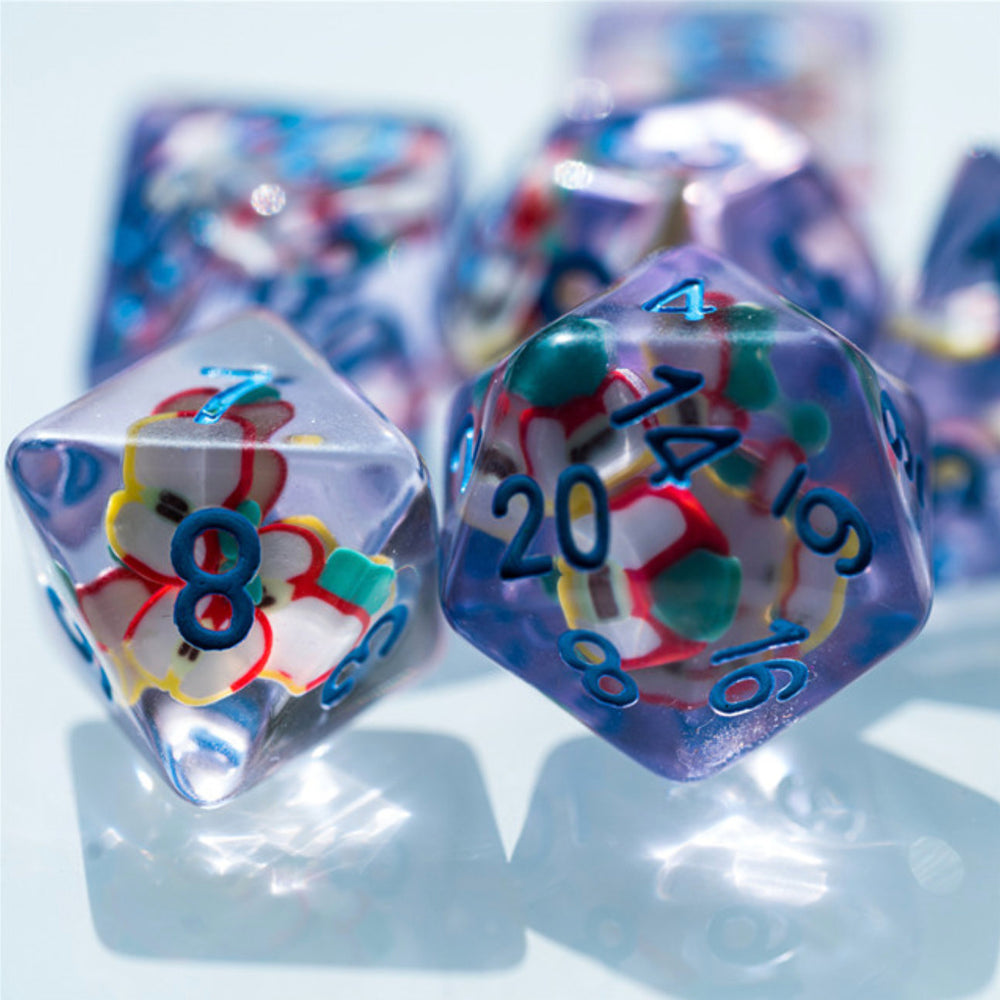 Apple Polyhedral Fresh Dice Set DnD Role Playing Dungeons and Dragons D20 TTRPG
