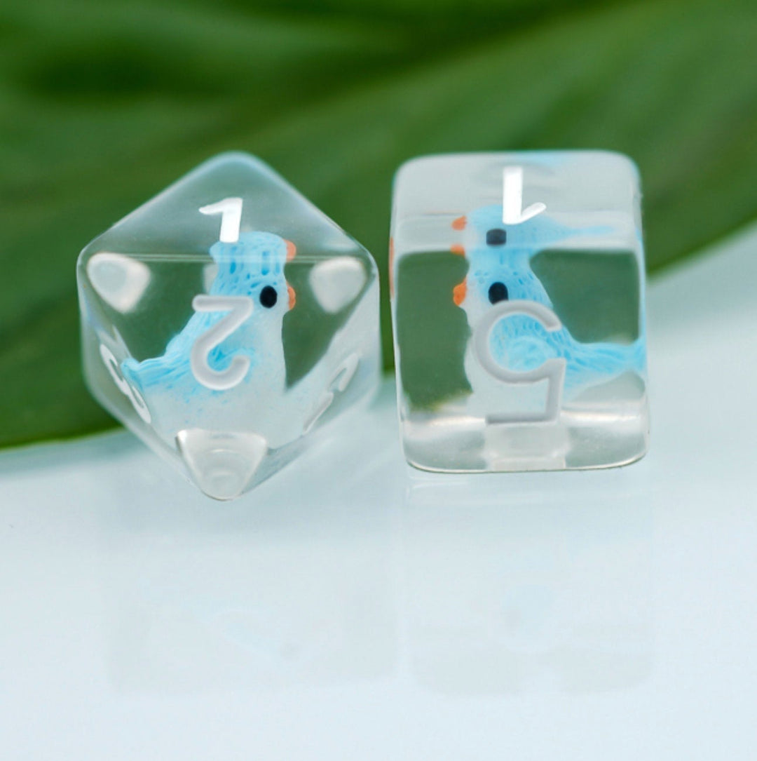 Jeu de dés polyédriques Little Blue Bird