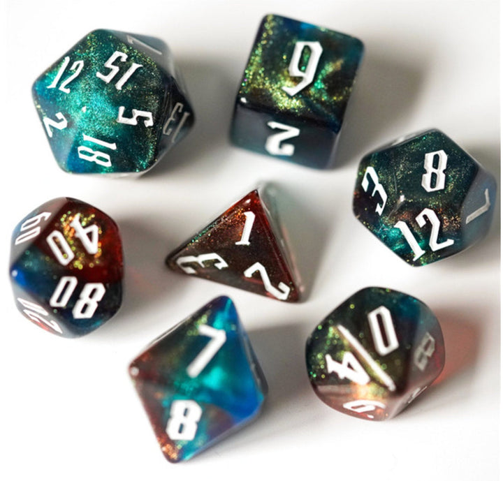 Ensemble de dés à paillettes Mystery Galaxy