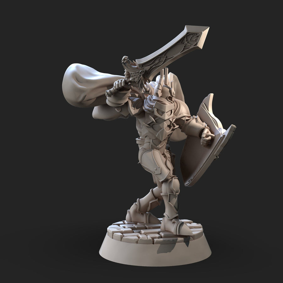 Alvertos - Paladin  | Fantasy Resin Miniature | D&D | RPG | Tabletop Game | Moonglaive Studios