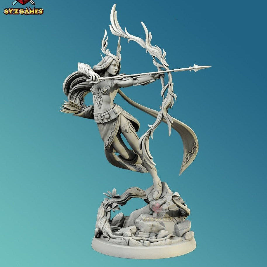 Niel - Elf Queen | Fantasy Resin Miniature | D&D | RPG | Tabletop Game | White Werewolf Tavern