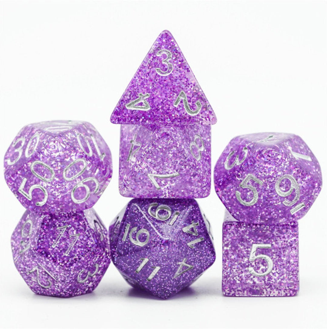 Violet Dreams - Jeu de dés violets scintillants