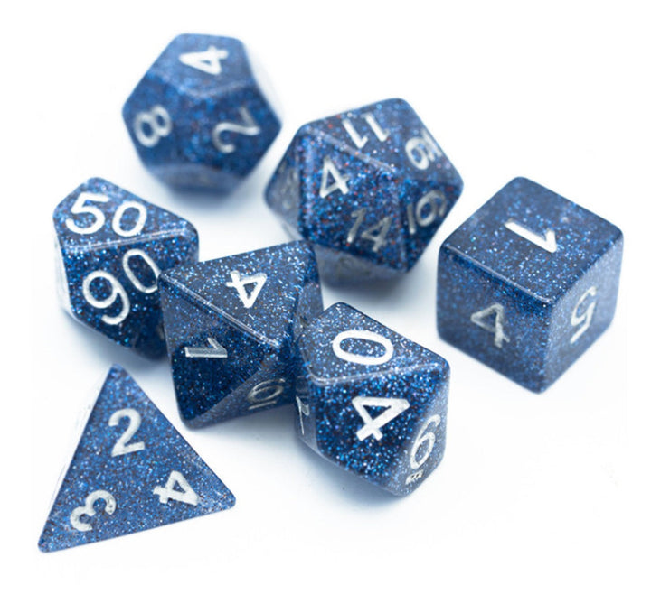 Endless Night - Jeu de dés à paillettes bleu profond