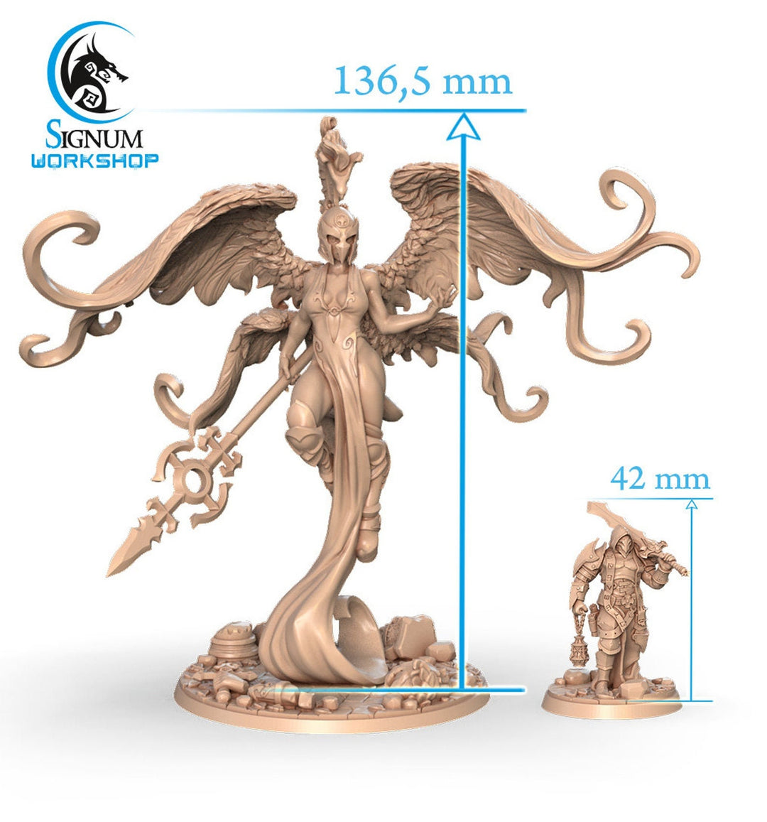Aria the Avatar of Goddess |  Fantasy Miniature | D&D | Tabletop Games | RPG |  Signum Workshop