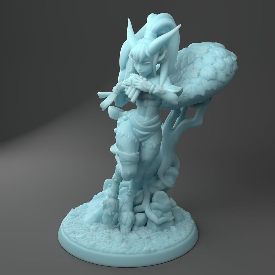Fauna, Satyr Bard | Fantasy Miniature | D&D | RPG | Pathfinder | Tabletop Game | Twin Goddess