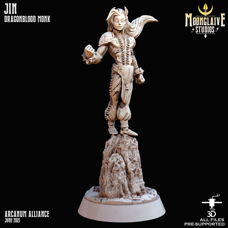 Jin | Fantasy Resin Miniature | D&D | RPG | Tabletop Game | Moonglaive Studios
