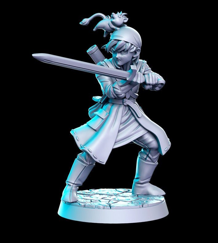 Lynx | Classic JRPG | 32mm or 28mm Fantasy Miniature | D&D | RPG | Tabletop Game | Pathfinder | RN Estudio