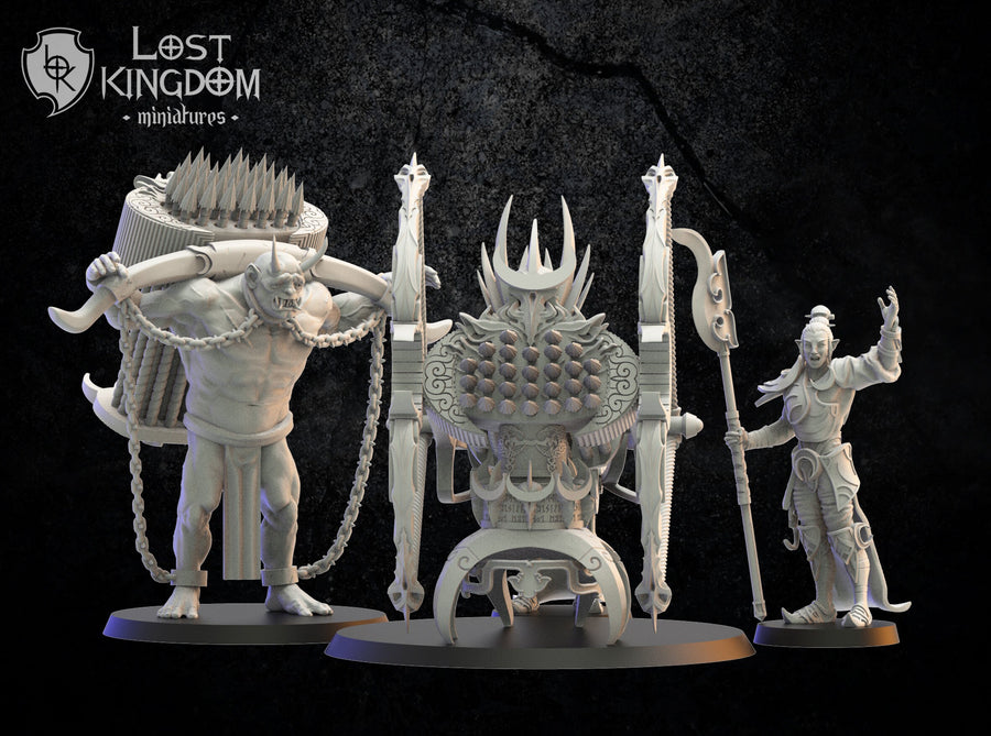 Night Elves Repeater Battery | Fantasy Miniature | Dungeons and Dragons | DND | Tabletop Game | RPG | Lost Kingdom Miniature