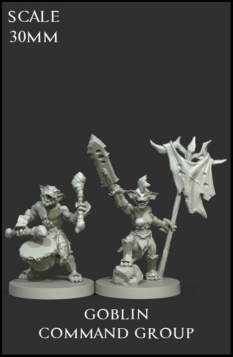 Goblin Comand Group | Fantasy Miniature | D&D | Tabletop Game | RPG