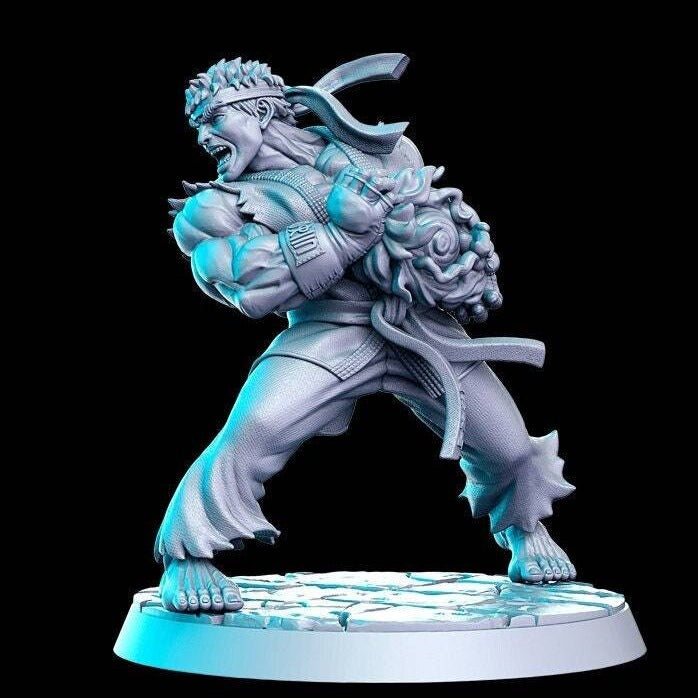 Tatsu, Martial Artist | 32mm or 28mm Fantasy Resin Miniature | D&D | Tabletop Games | RN Estudio