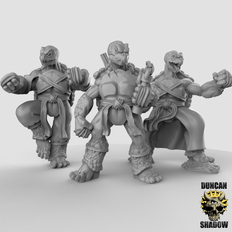 Tortle Monks | Fantasy Resin Miniature | D&D | RPG | Tabletop Game | Duncan Shadow Louca