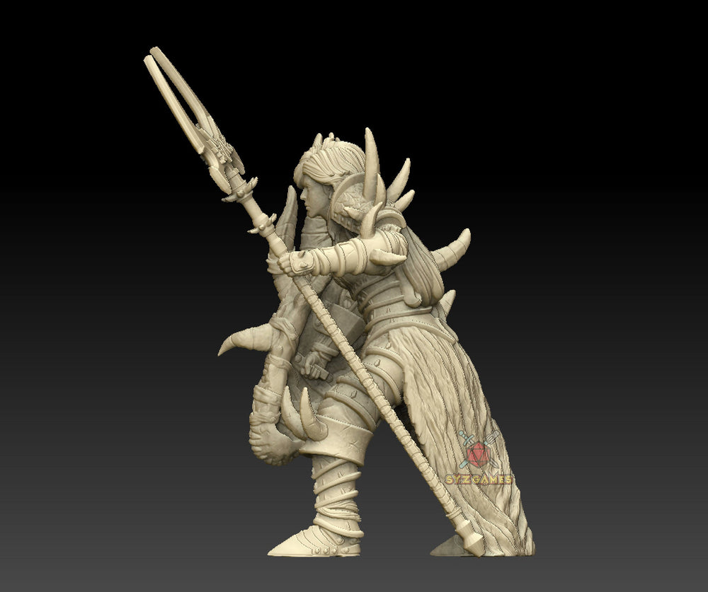 Dragon Huntress | Fantasy Resin Miniature | DnD Miniatures | RPG | Tabletop