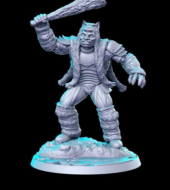 Wyrwaldo, Barabarian | 32mm or 28mm Fantasy Miniature | Dungeons & Dragons | Pathfinder | RPG | Tabletop | RN Estudio