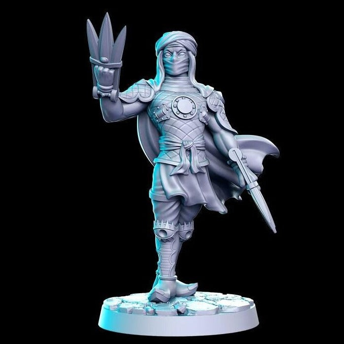 Zhalasar, Oriental Mercenary | 32mm or 28mm Fantasy Miniature | Dungeons & Dragons | Pathfinder | RPG | Tabletop | RN Estudio