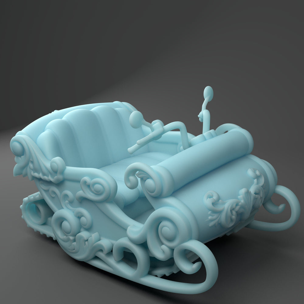 Liz and Guy the sled joyriders | Fantasy Miniature | D&D | Tabletop | Twin Goddess