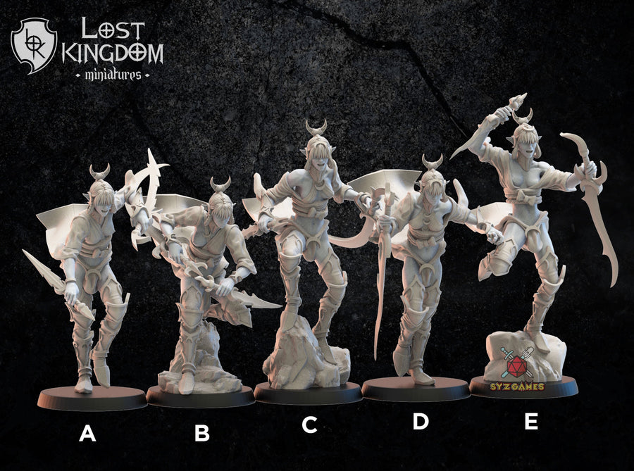 Onna Bugeisha Regiment | Fantasy Miniature | Dungeons and Dragons | DND | Tabletop Game | RPG | Lost Kingdom Miniature