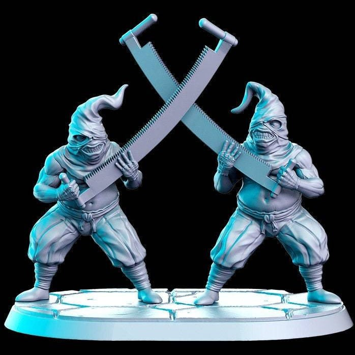 Twinsaws, Torturers | 32mm or 28mm Fantasy Miniature | Dungeons & Dragons | Pathfinder | RPG | Tabletop | RN Estudio