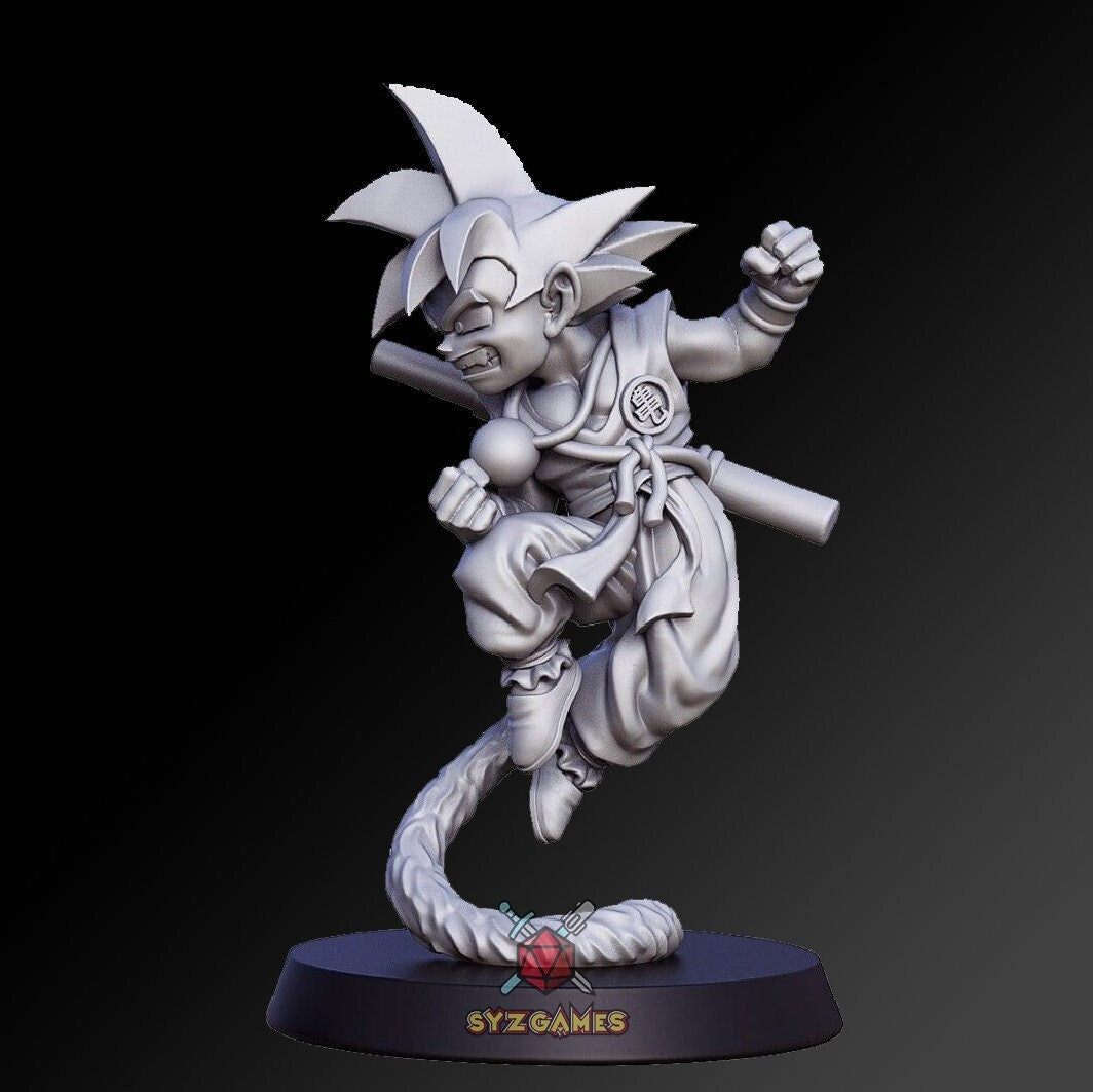 Kid Goku | Fantasy Resin Miniature | DnD Miniatures | RPG | Tabletop Game | Dragon Ball