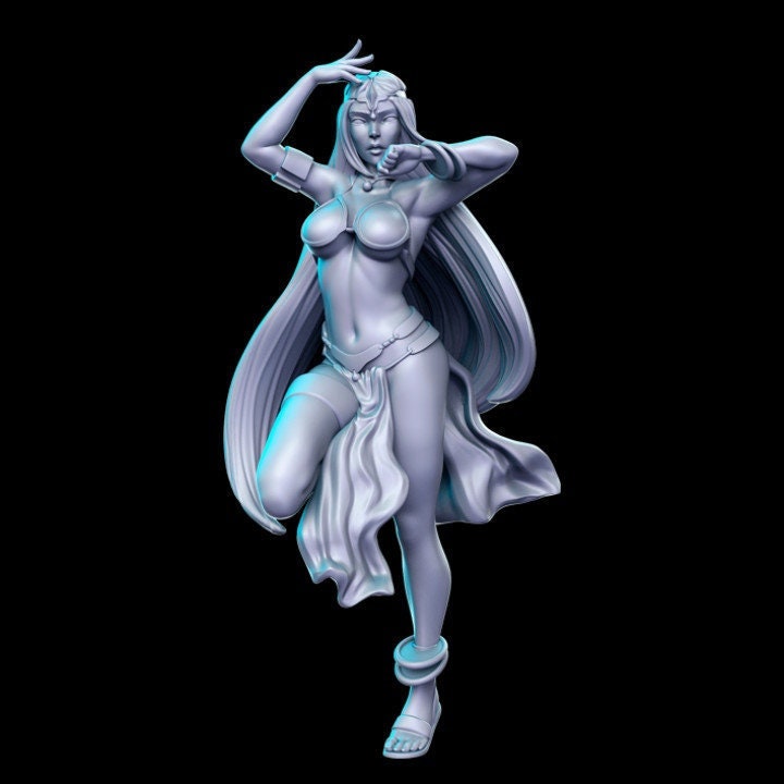 Twin-dk1, Dancer | 32mm or 75mm Fantasy Miniature | D&D | Tabletop Games | RN Estudio