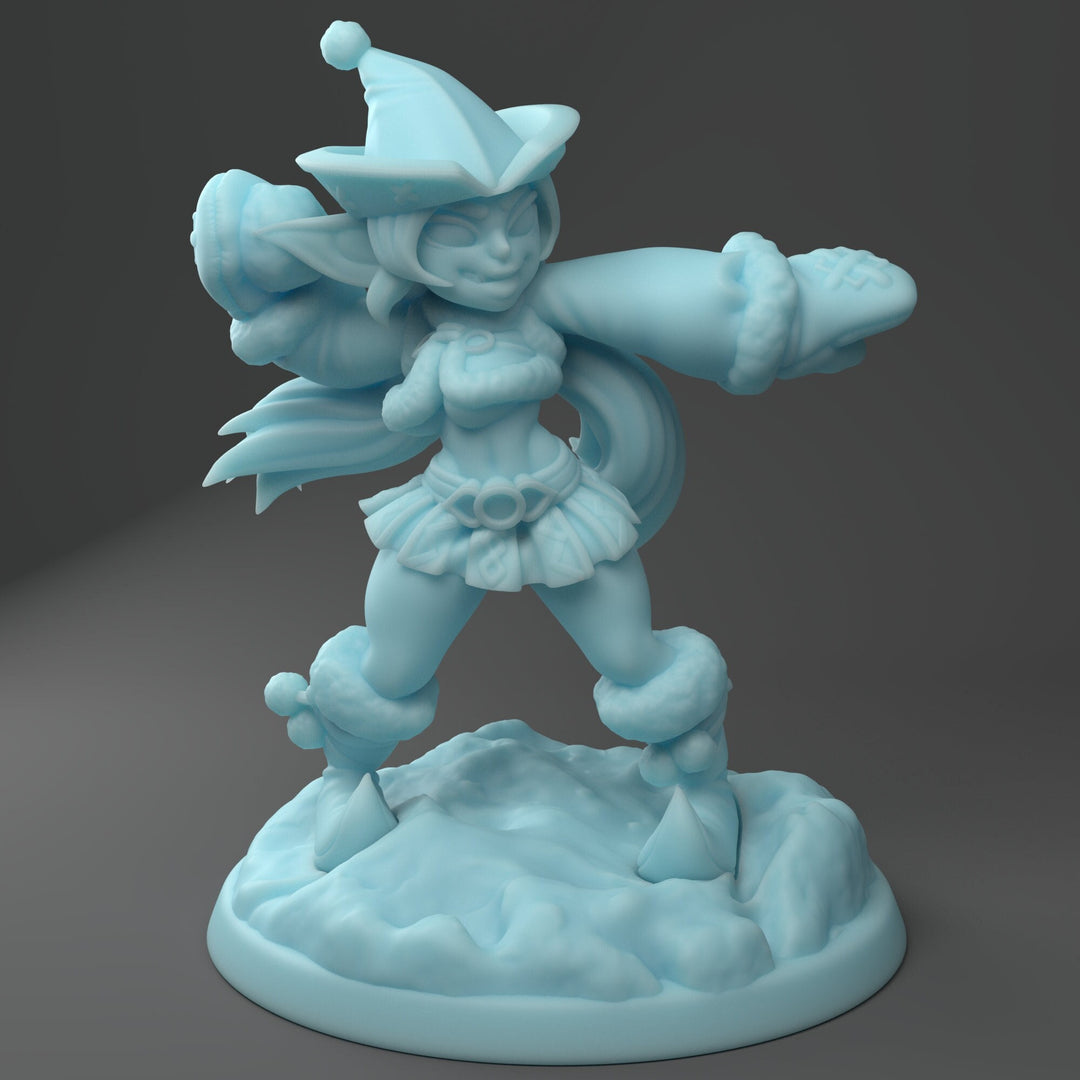Risbeth, the snowball fighter | Pinup | Fantasy Miniature | D&D | Tabletop | Twin Goddess